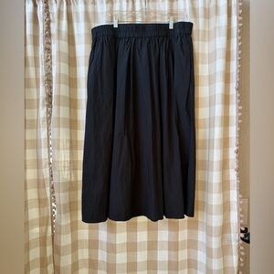 a new day Black Midi Skirt with Elastic Waist